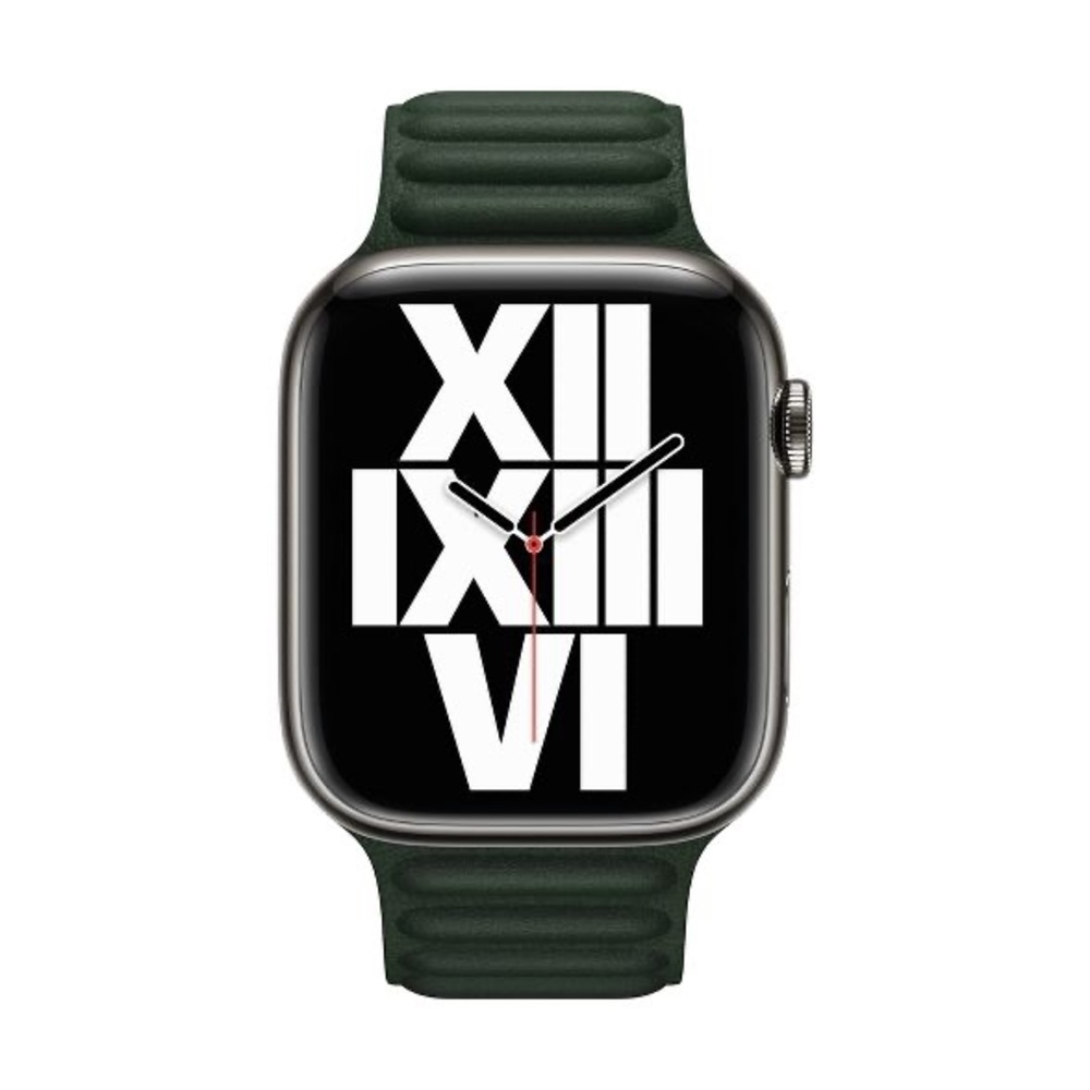 NWT 41mm Sequoia Green Leather Link Apple Watch Band